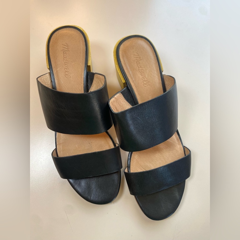 Madewell Black and Tan Sandals
